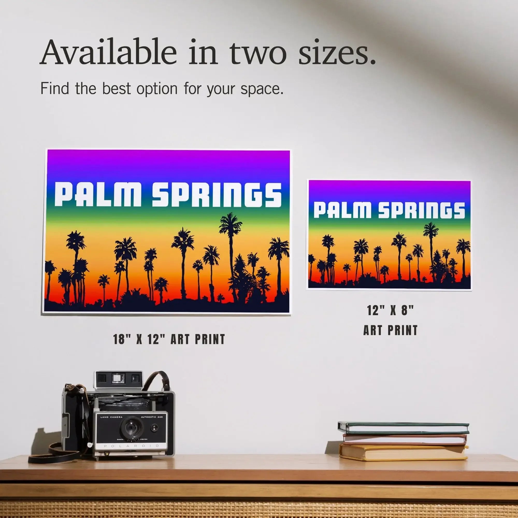 Palm Springs, California, Palm Trees, Pride Rainbow art prints