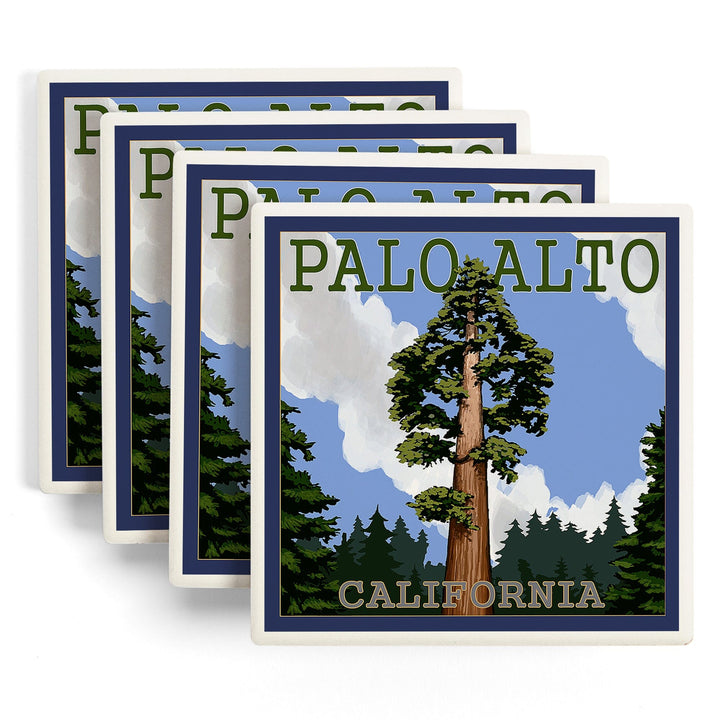 Palo Alto, California, California Redwoods, Coasters Coasters Lantern Press 
