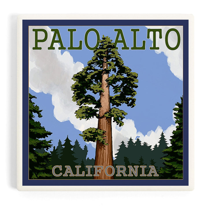 Palo Alto, California, California Redwoods, Coasters Coasters Lantern Press Coaster 