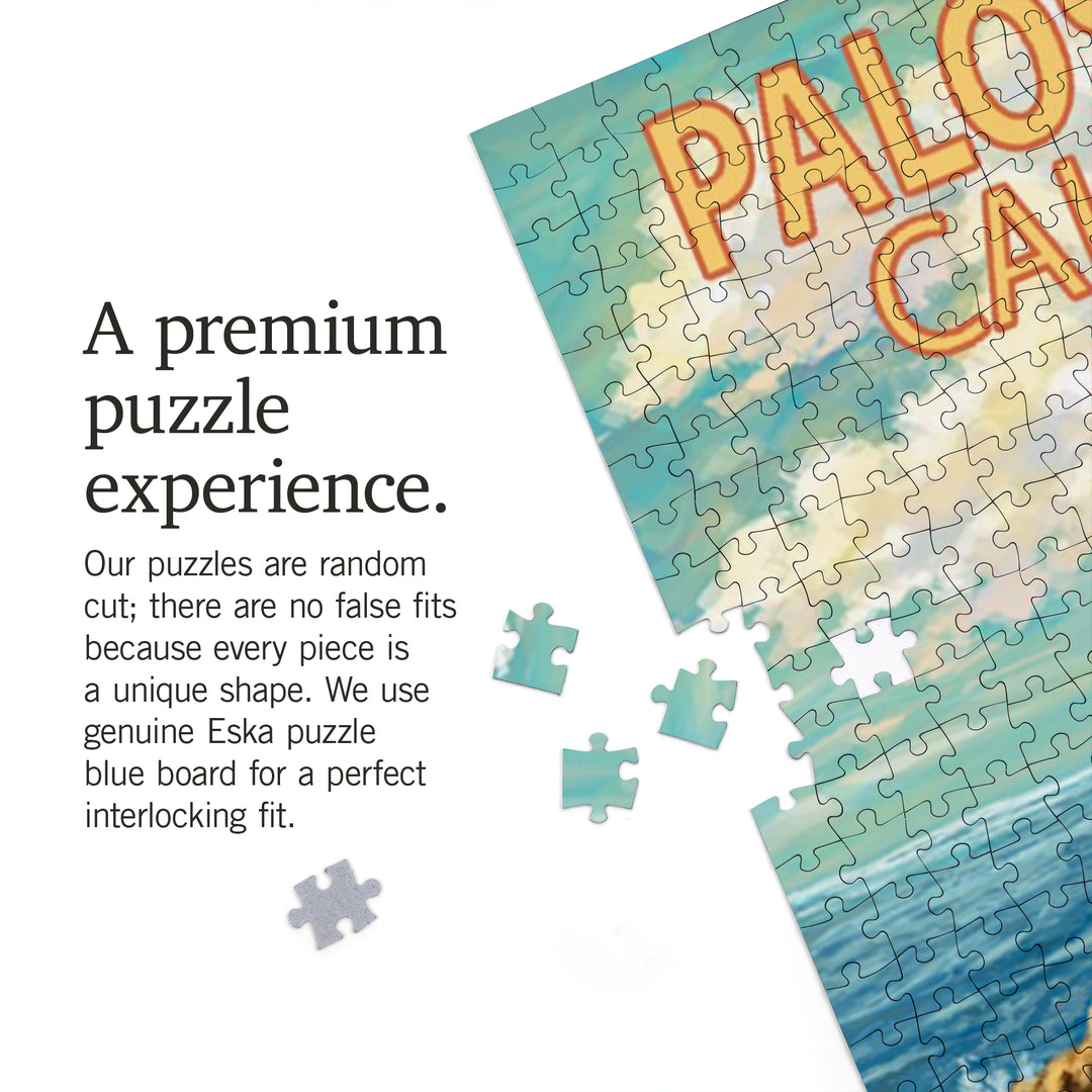 Palos Verdes, California, Camper Van, Jigsaw Puzzle Puzzle Lantern Press 