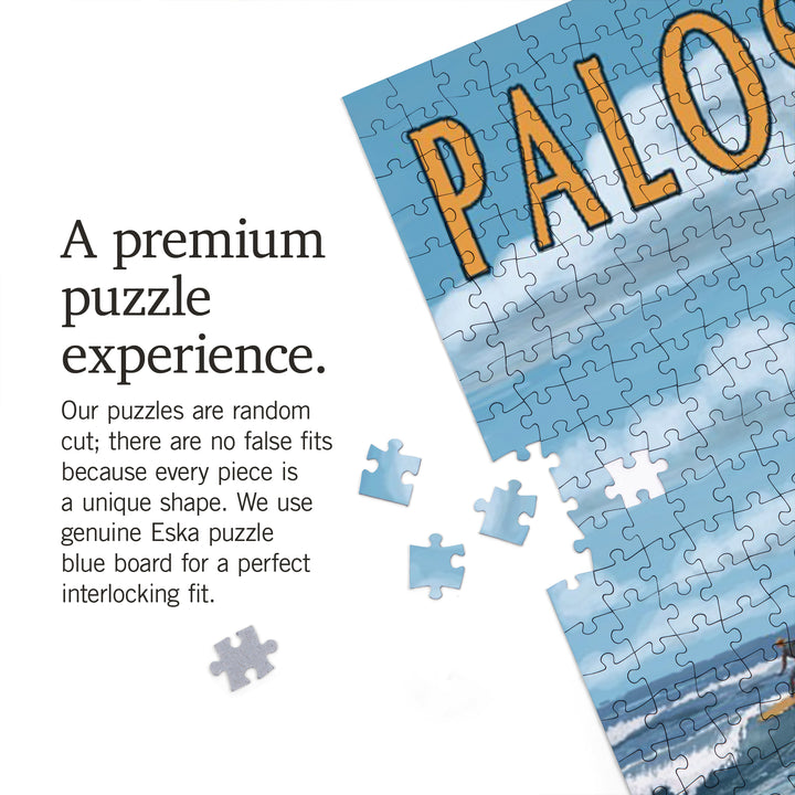 Palos Verdes, California, Surfer, Jigsaw Puzzle Puzzle Lantern Press 