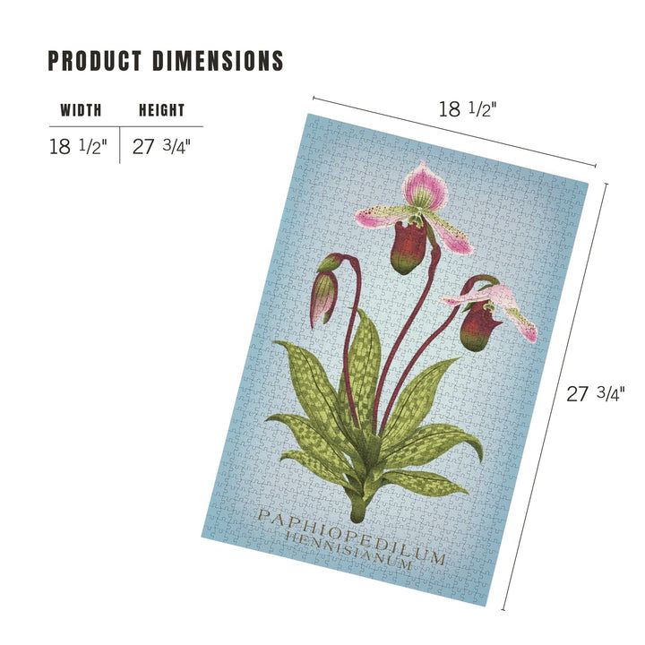Paphiopedilum, Orchid, Vintage Flora, Jigsaw Puzzle Puzzle Lantern Press 