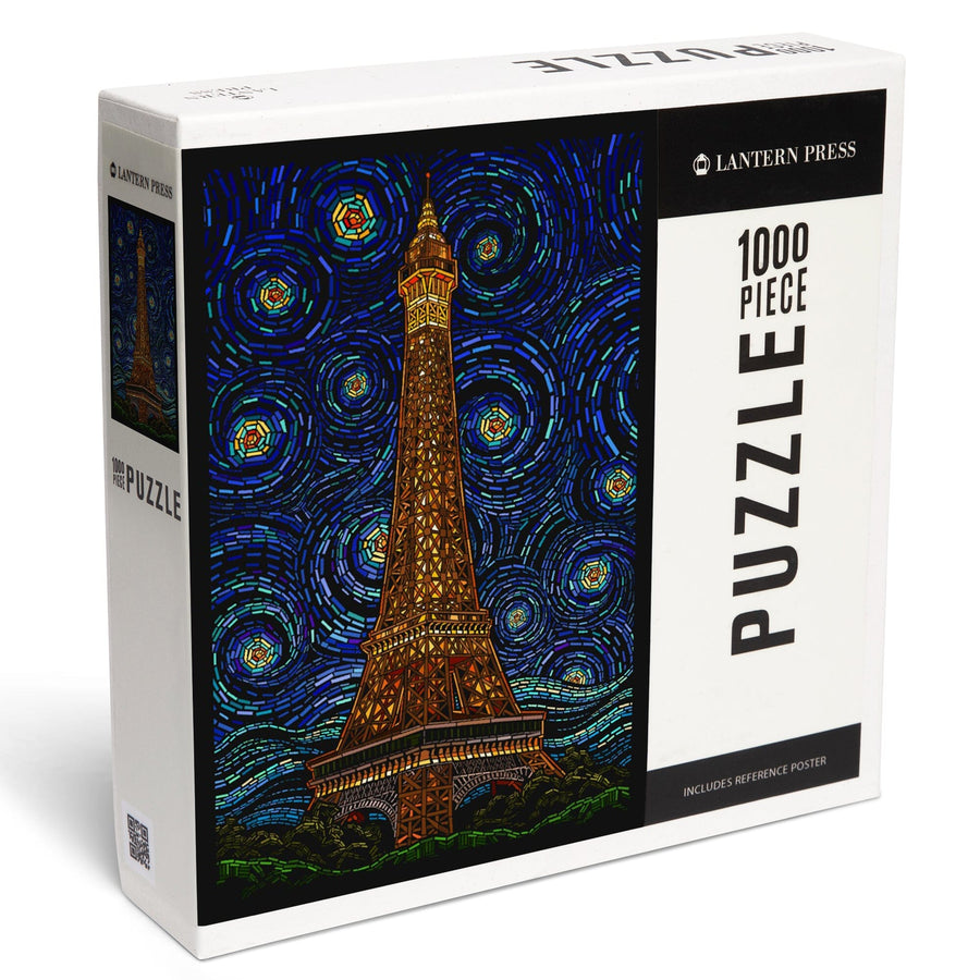 Paris, France, Eiffel Tower Mosaic, Jigsaw Puzzle Puzzle Lantern Press 