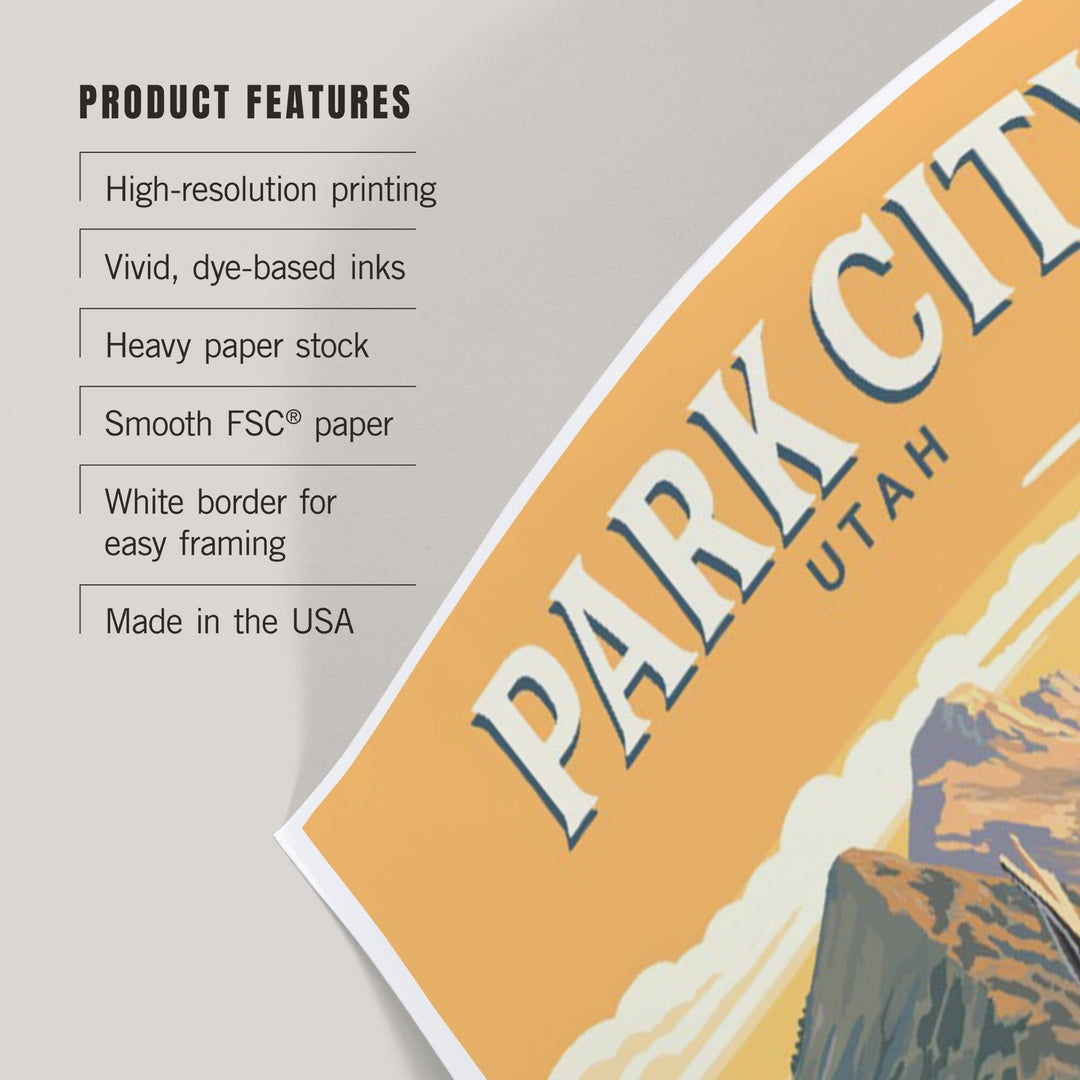Park City, Utah, Painterly, Moose, Art & Giclee Prints Art Lantern Press 