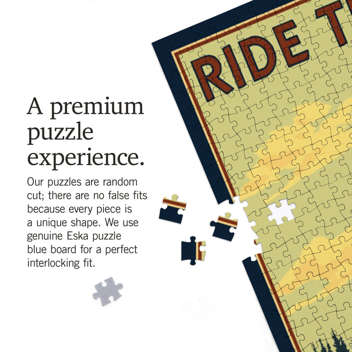 Park City, Utah, Ride the Trails, Mountain Bike Scene, Jigsaw Puzzle Puzzle Lantern Press 