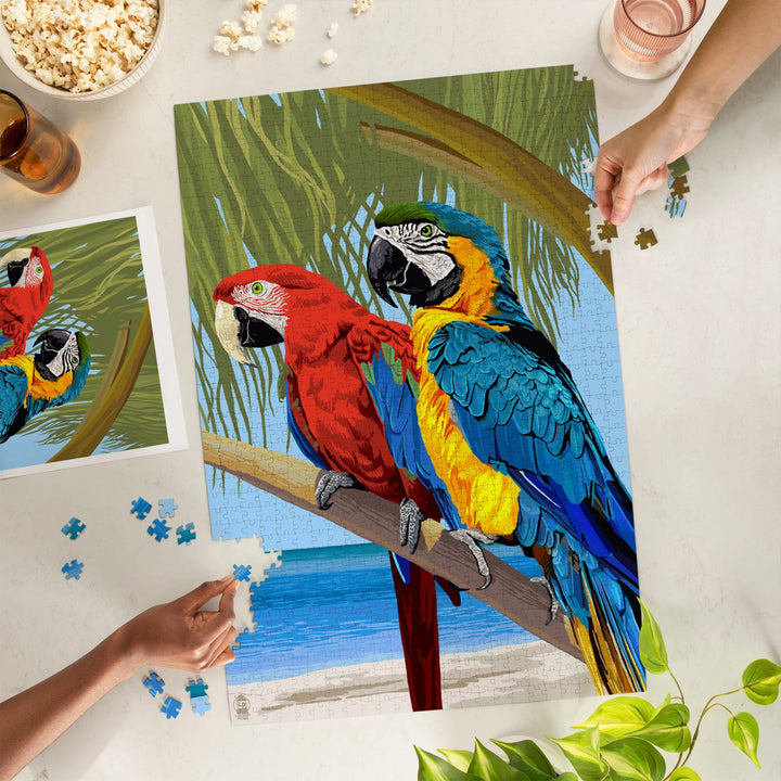 Parrots, Jigsaw Puzzle Puzzle Lantern Press 