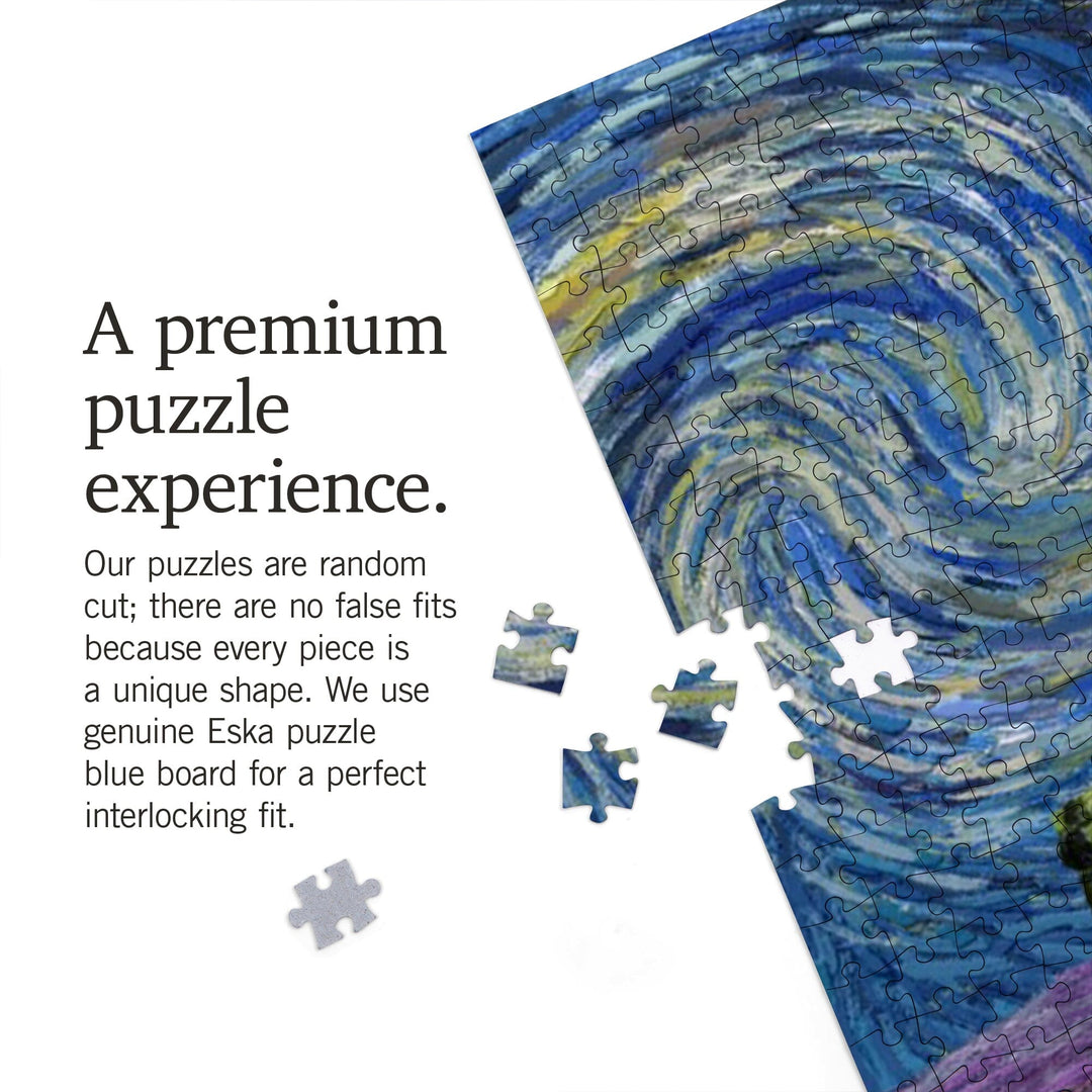 Paso Robles Wine Country, California, Vineyard, Starry Night, Jigsaw Puzzle Puzzle Lantern Press 