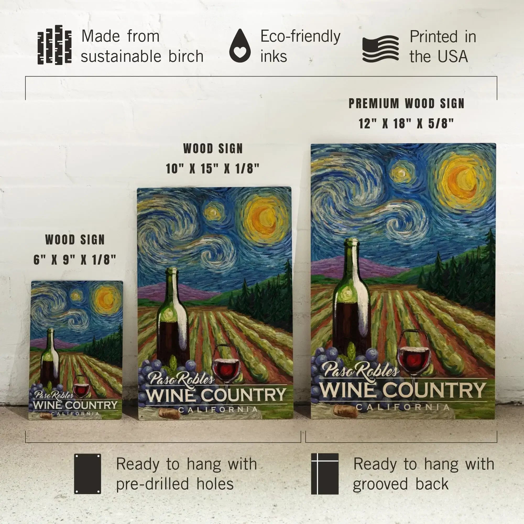Paso Robles Wine Country, California, Vineyard, Starry Night