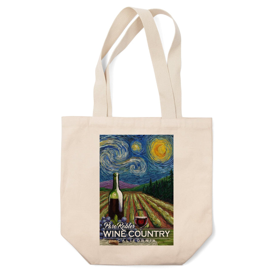 Paso Robles Wine Country, California, Vineyard, Starry Night, Tote Bag Totes Lantern Press 