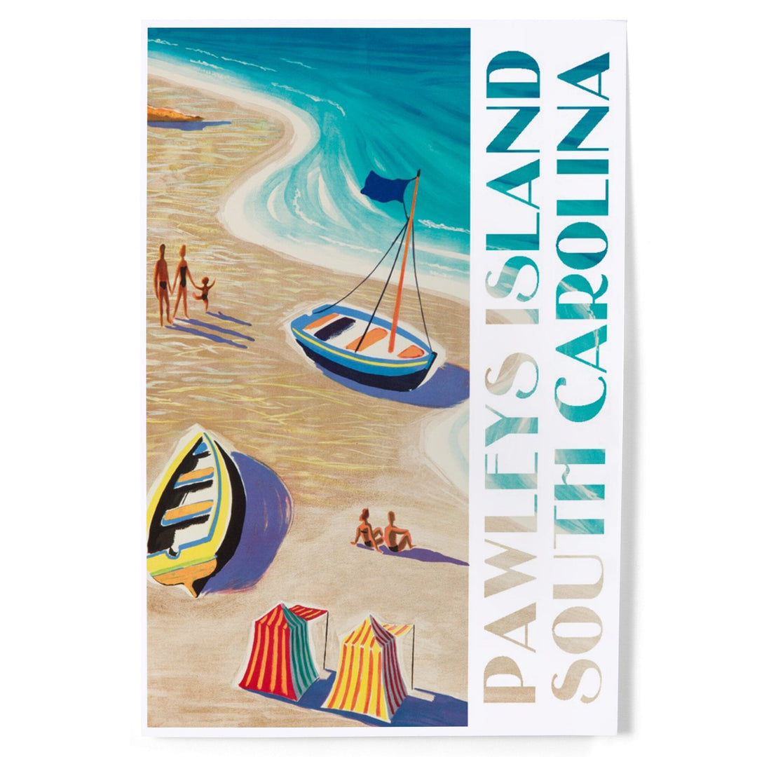 Pawleys Island, South Carolina, Beach Scene, Art & Giclee Prints Art Lantern Press 