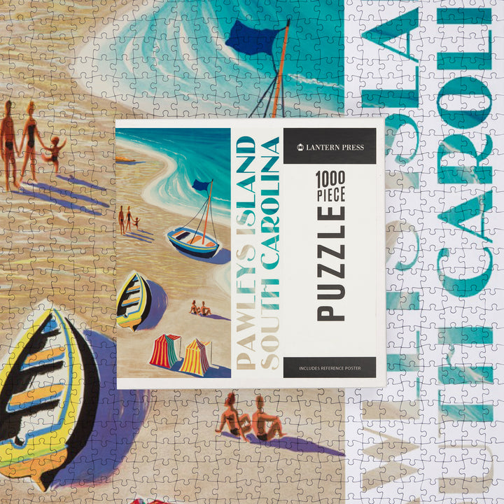 Pawleys Island, South Carolina, Beach Scene, Jigsaw Puzzle Puzzle Lantern Press 