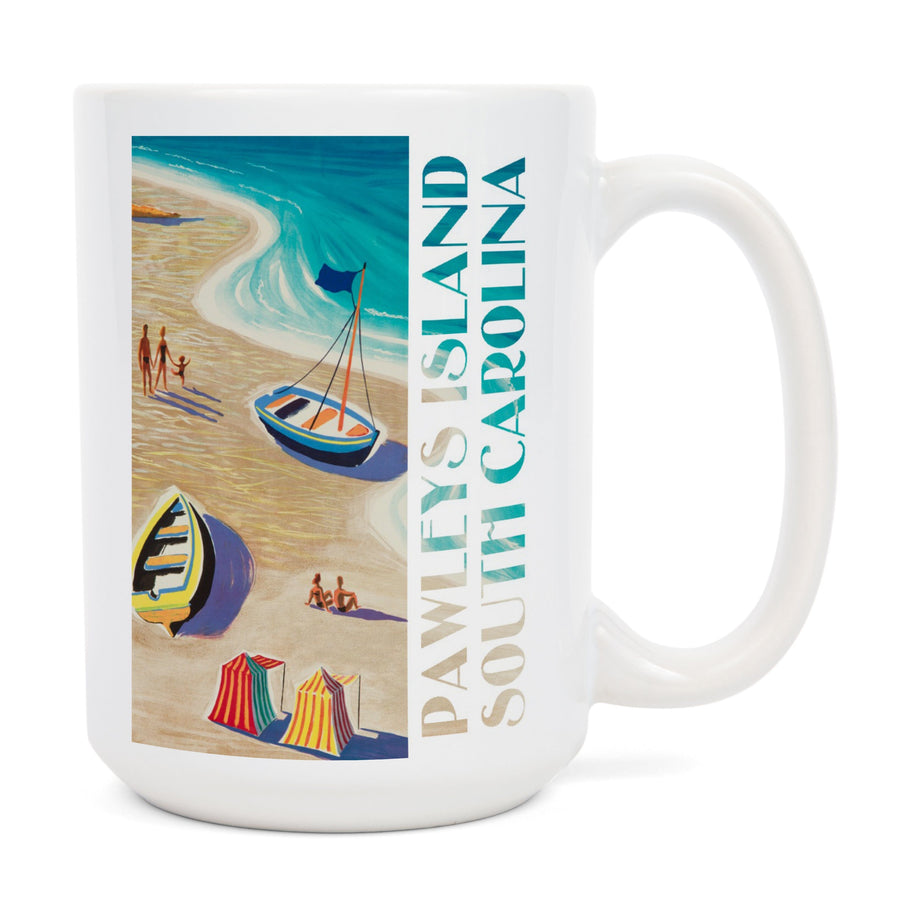 Pawleys Island, South Carolina, Beach Scene, Lantern Press Artwork, Ceramic Mug Mugs Lantern Press 