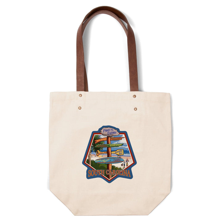 Pawleys Island, South Carolina, Destinations Sign, Contour, Lantern Press Artwork, Accessory Go Bag Totes Lantern Press 