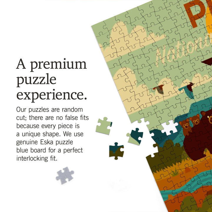 Pecos National Historical Park, New Mexico, Geometric, Jigsaw Puzzle Puzzle Lantern Press 