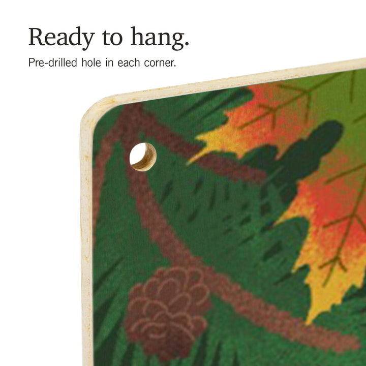 Peek That View, Tent Camping, Fall Colors, Wood Signs and Postcards Wood Lantern Press 