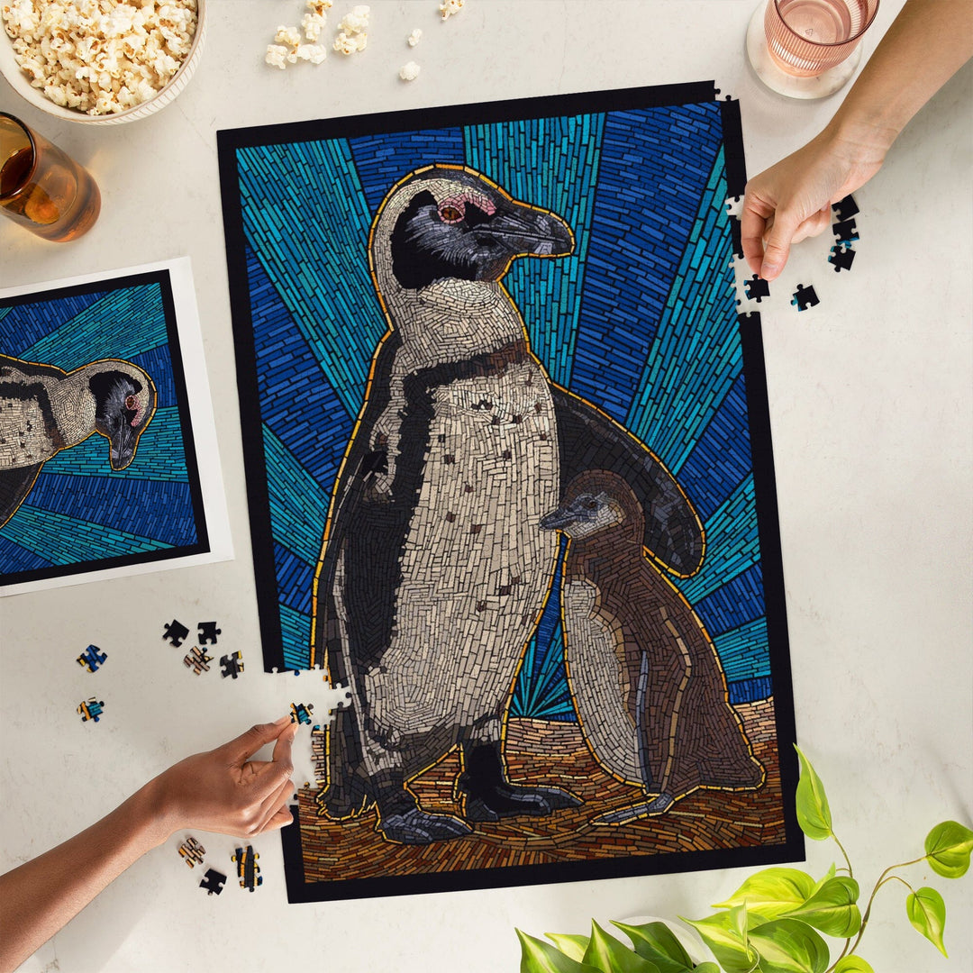 Penguin, Mosaic, Jigsaw Puzzle Puzzle Lantern Press 