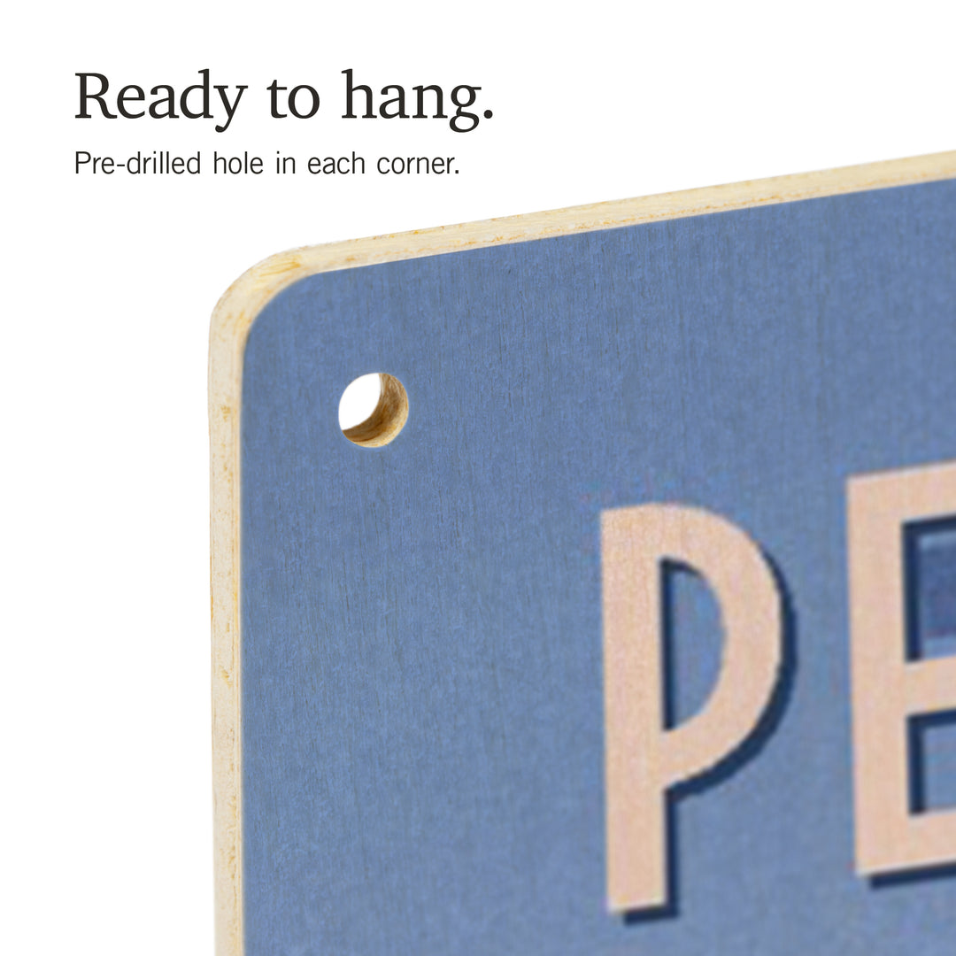 Pennsylvania, Chill on the Uphill, Ski Lift, Wood Signs and Postcards Wood Lantern Press 