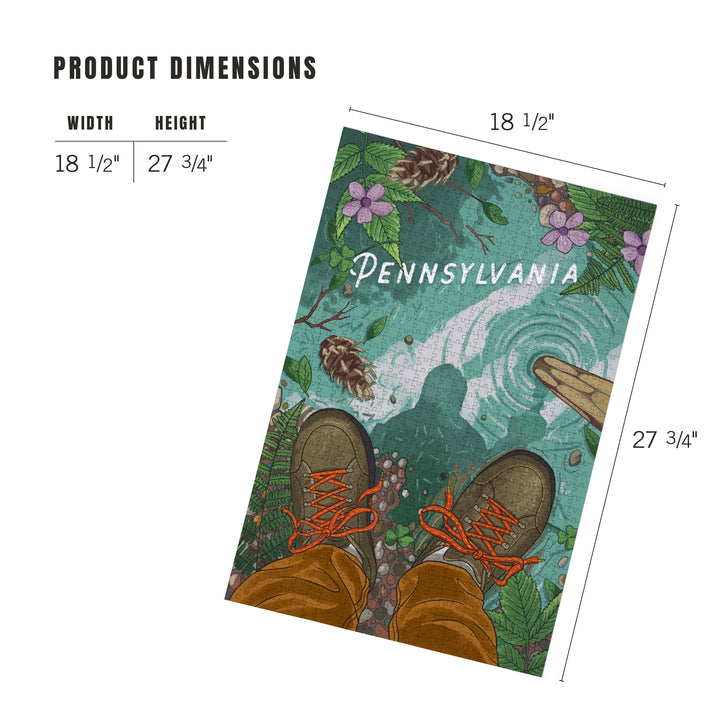Pennsylvania, Embrace the Elements, Hiking, Jigsaw Puzzle Puzzle Lantern Press 