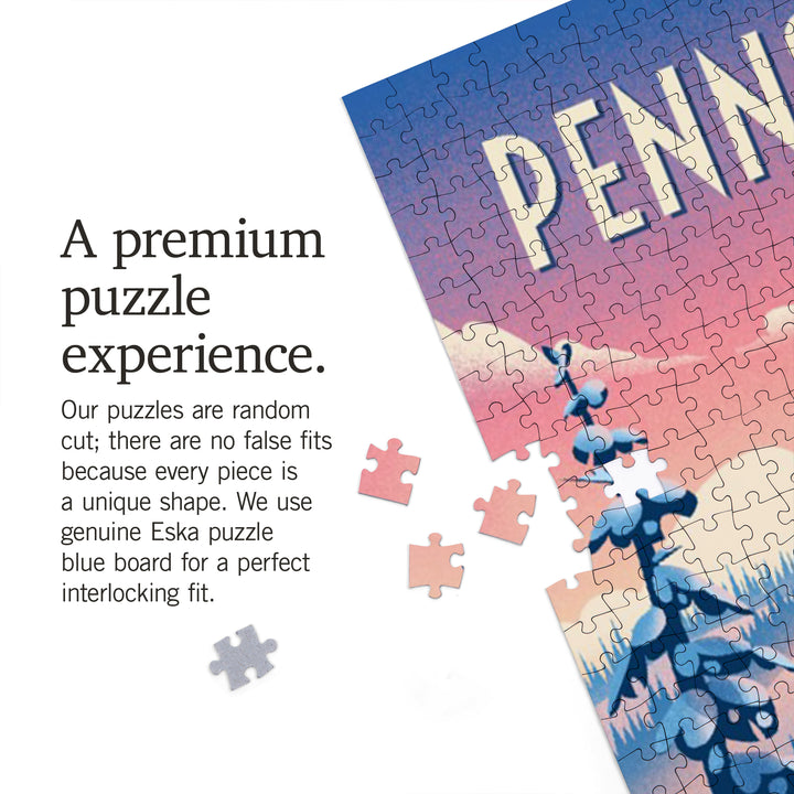 Pennsylvania, Shred the Gnar, Snowboarding, Jigsaw Puzzle Puzzle Lantern Press 