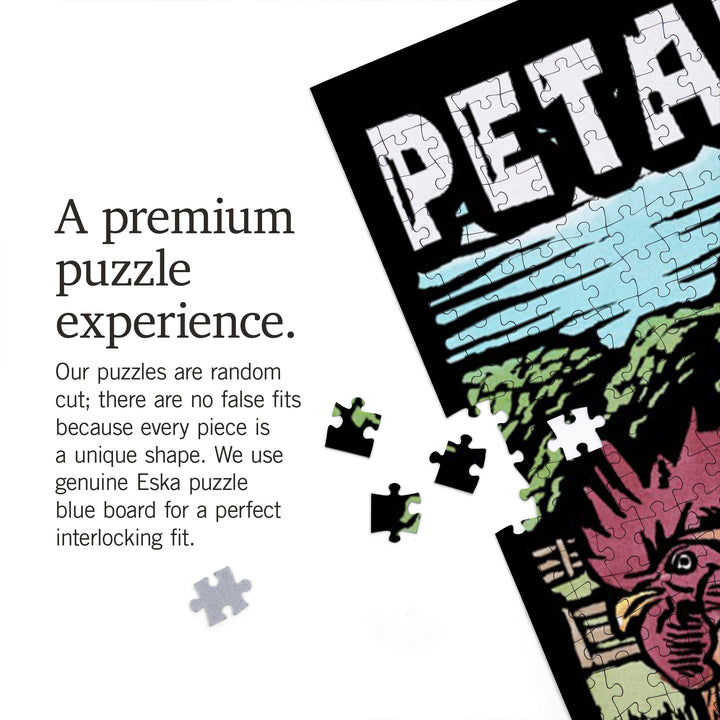 Petaluma, California, Rooster, Scratchboard, Jigsaw Puzzle Puzzle Lantern Press 