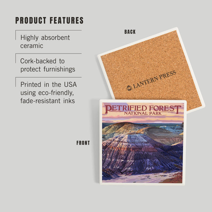 Petrified Forest National Park, Arizona, Chinle Formation, Coasters Coasters Lantern Press 