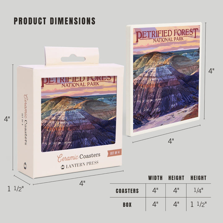 Petrified Forest National Park, Arizona, Chinle Formation, Coasters Coasters Lantern Press 