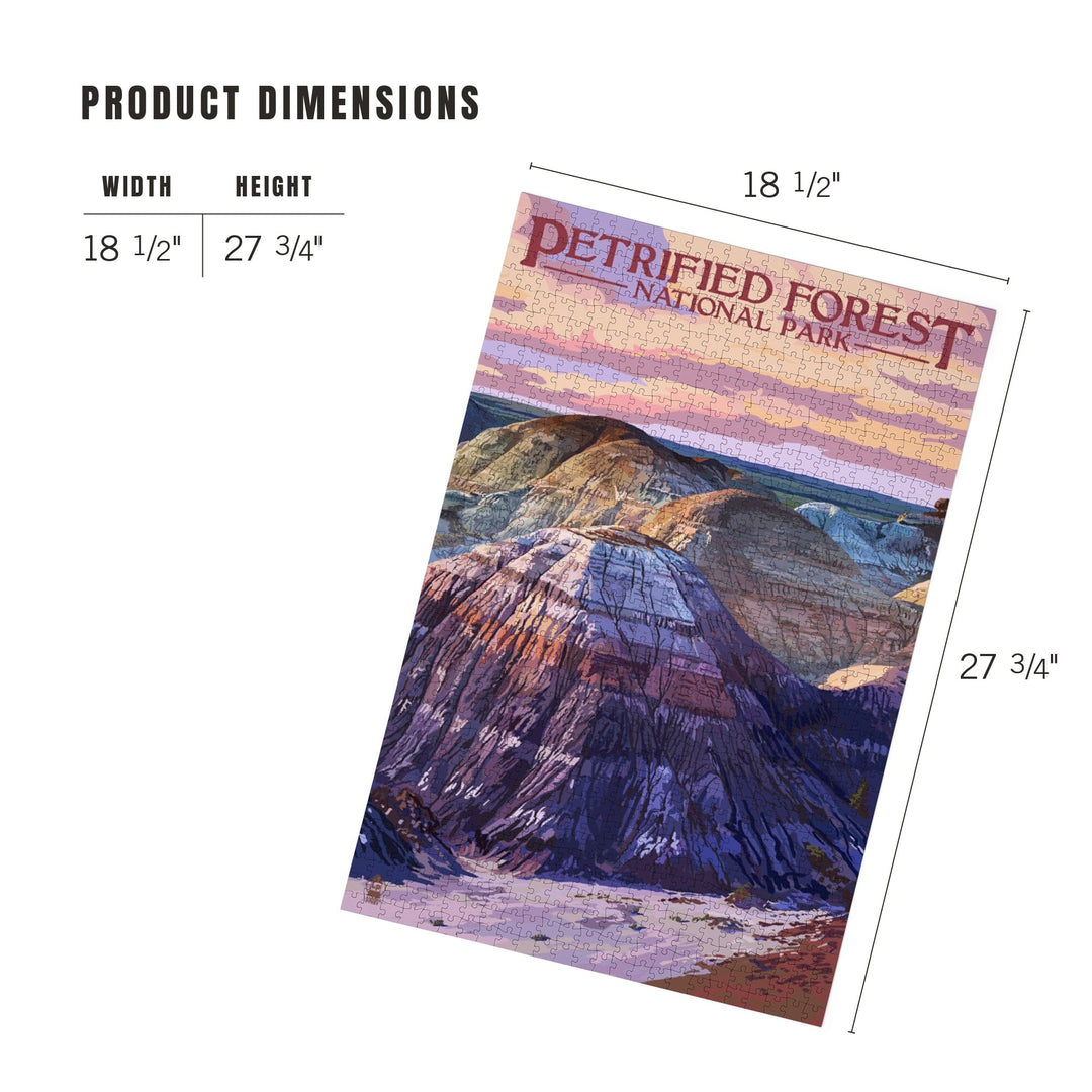 Petrified Forest National Park, Arizona, Chinle Formation, Jigsaw Puzzle Puzzle Lantern Press 