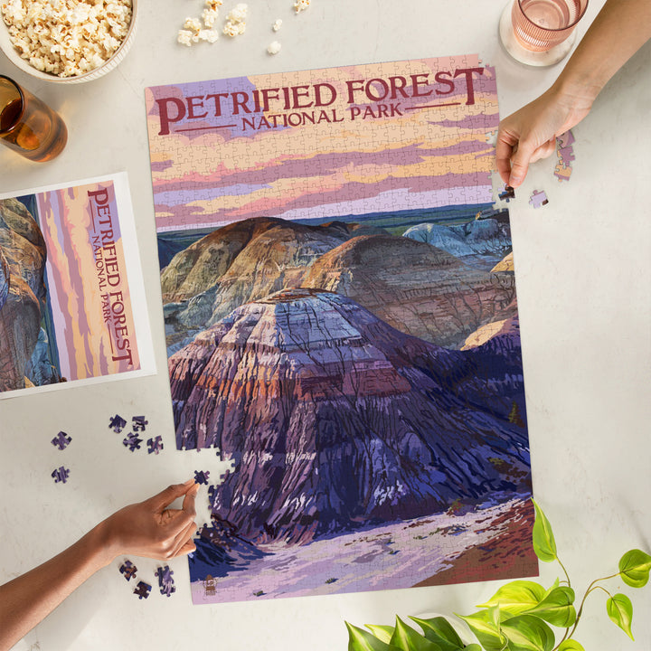 Petrified Forest National Park, Arizona, Chinle Formation, Jigsaw Puzzle Puzzle Lantern Press 