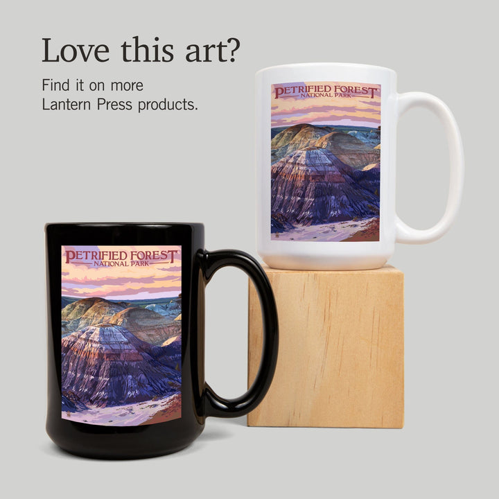 Petrified Forest National Park, Arizona, Chinle Formation, Lantern Press Artwork, Ceramic Mug Mugs Lantern Press 