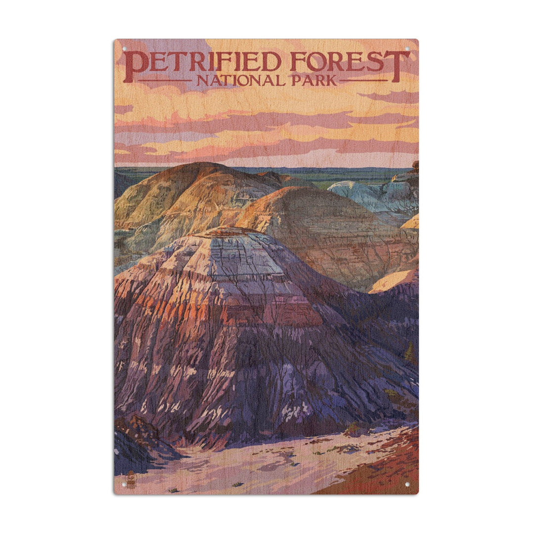 Petrified Forest National Park, Arizona, Chinle Formation, Lantern Press Artwork, Wood Signs and Postcards Wood Lantern Press 10 x 15 Wood Sign 
