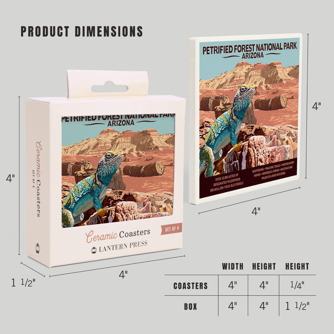 Petrified Forest National Park, Arizona, Coasters Coasters Lantern Press 