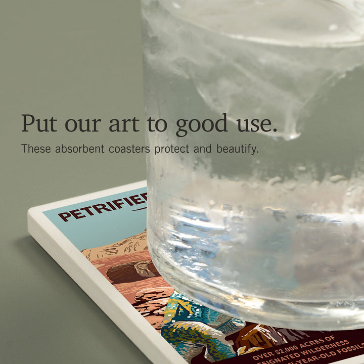 Petrified Forest National Park, Arizona, Coasters Coasters Lantern Press 