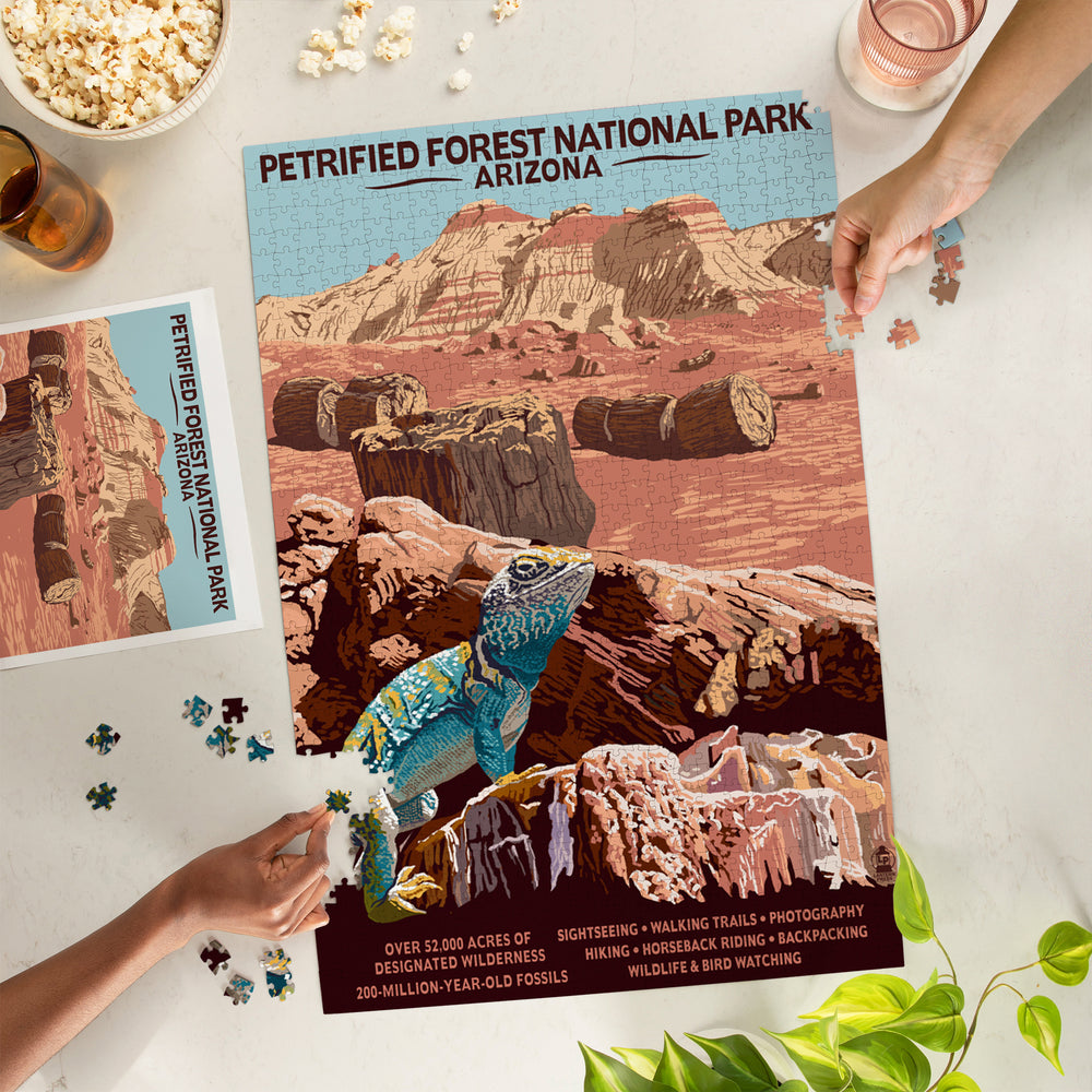 Petrified Forest National Park, Arizona, Jigsaw Puzzle Puzzle Lantern Press 