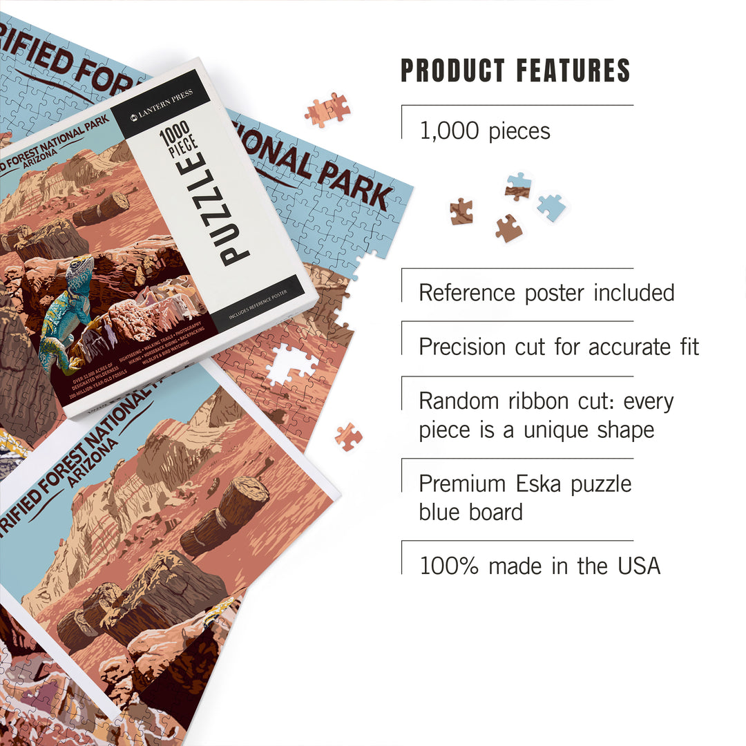 Petrified Forest National Park, Arizona, Jigsaw Puzzle Puzzle Lantern Press 