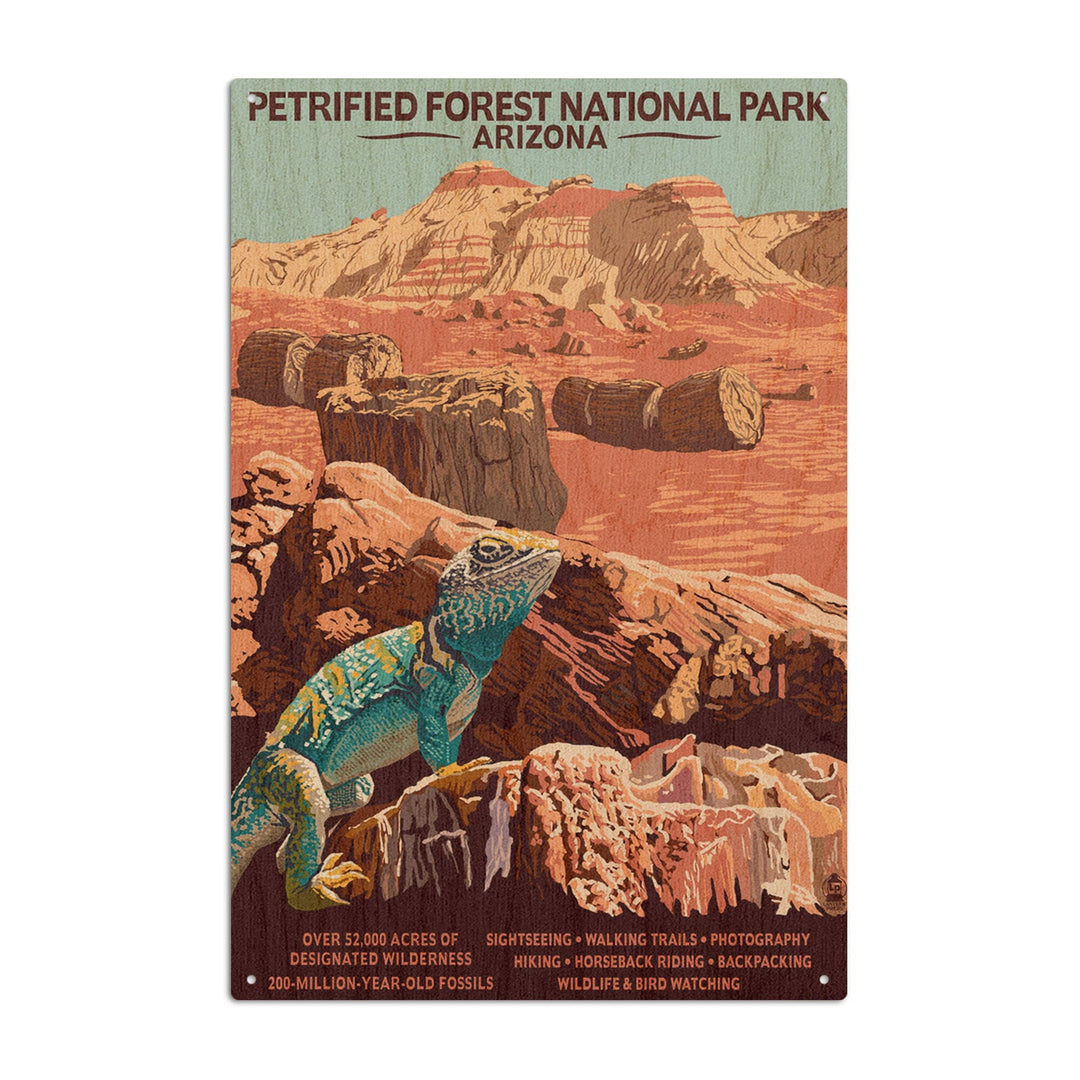 Petrified Forest National Park, Arizona, Lantern Press Artwork, Wood Signs and Postcards Wood Lantern Press 10 x 15 Wood Sign 