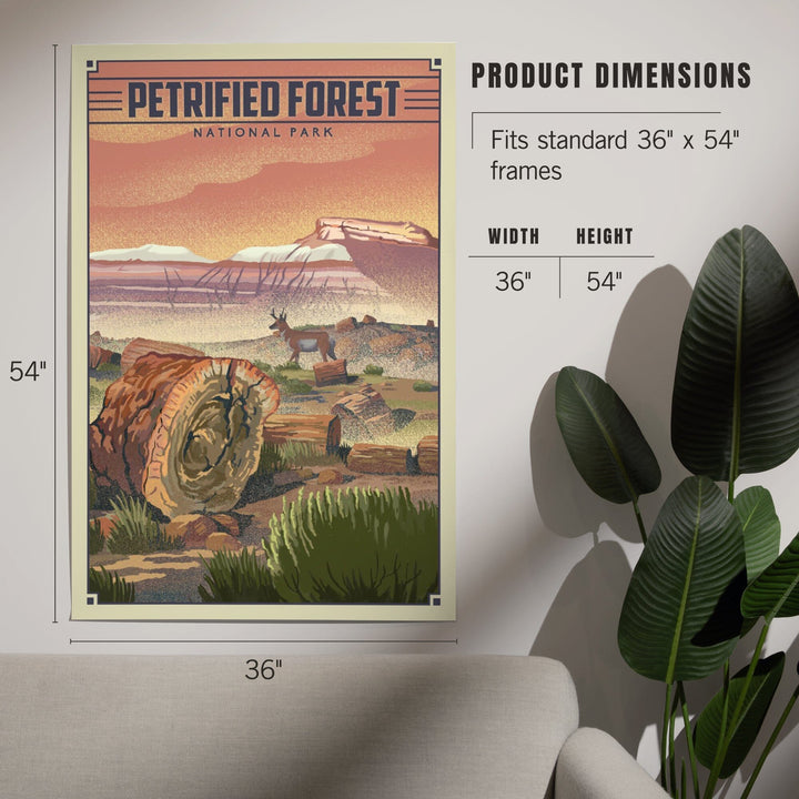 Petrified Forest National Park, Arizona, Lithograph National Park Series, Art & Giclee Prints Art Lantern Press 
