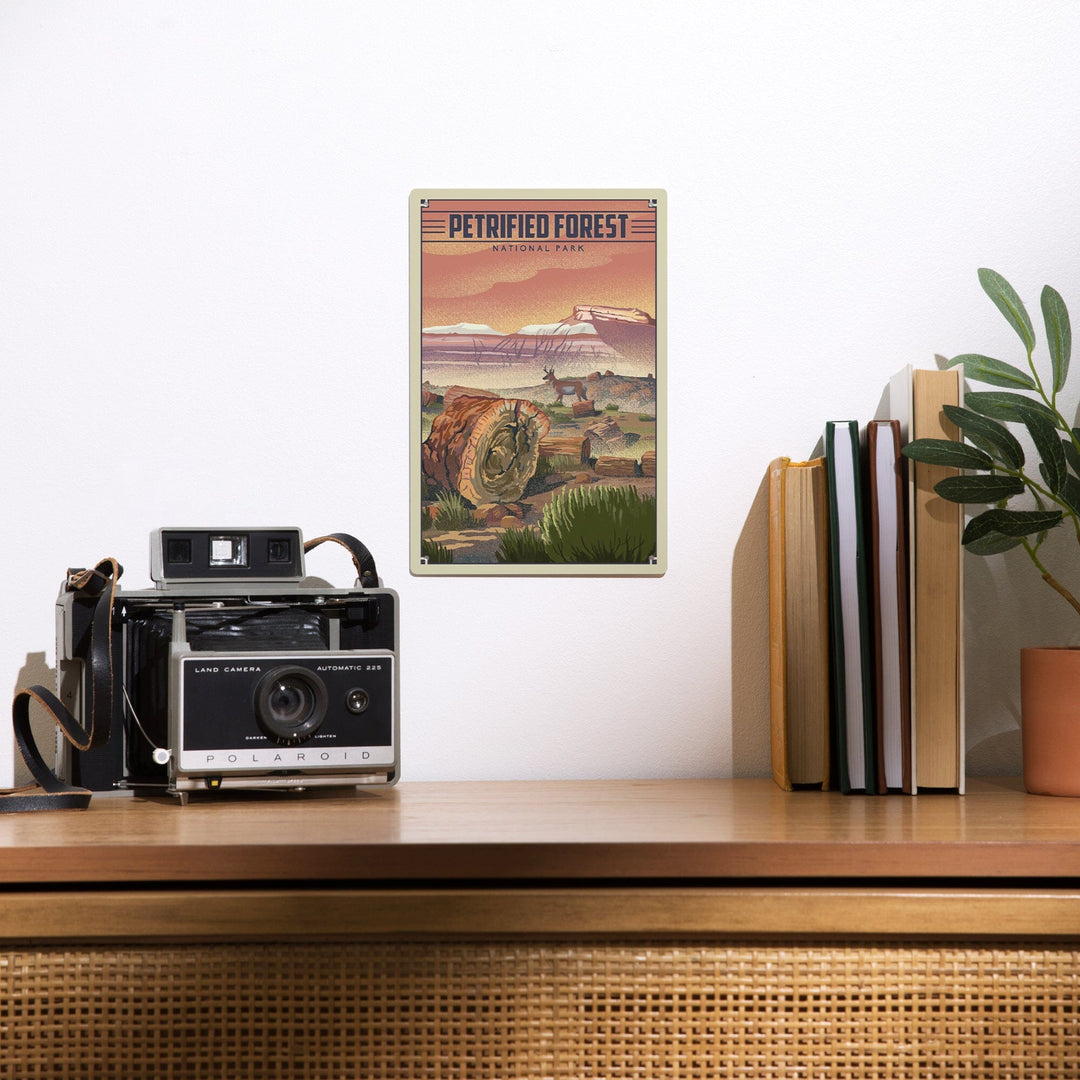 Petrified Forest National Park, Arizona, Lithograph National Park Series, Metal Signs Metal Lantern Press 