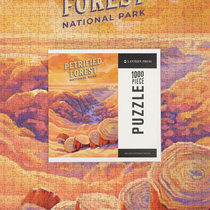 Petrified Forest National Park, Arizona, Oil Painting, Jigsaw Puzzle Puzzle Lantern Press 