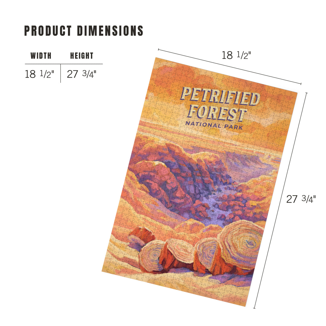 Petrified Forest National Park, Arizona, Oil Painting, Jigsaw Puzzle Puzzle Lantern Press 