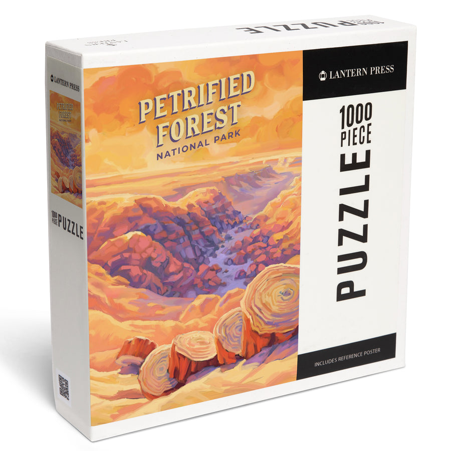 Petrified Forest National Park, Arizona, Oil Painting, Jigsaw Puzzle Puzzle Lantern Press 