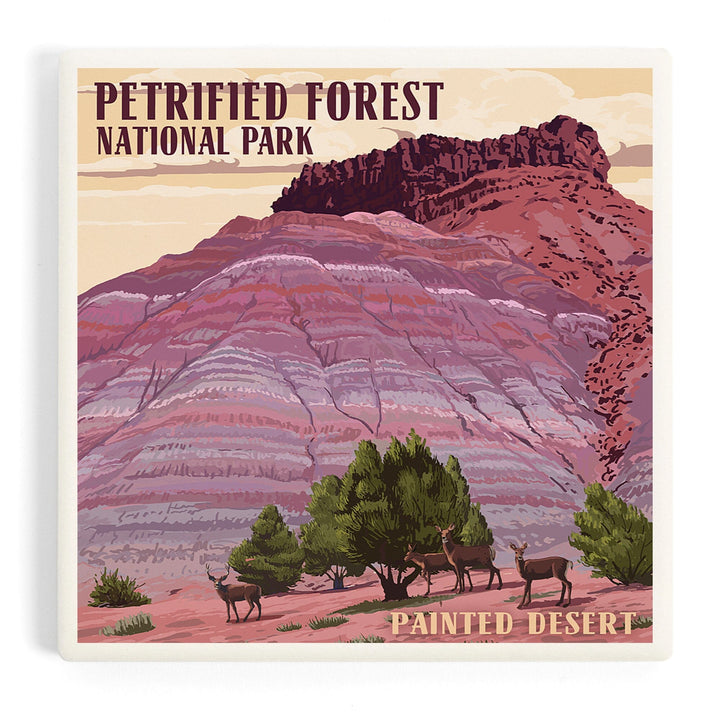Petrified Forest National Park, Arizona, Painted Desert, Coasters Coasters Lantern Press Coaster 