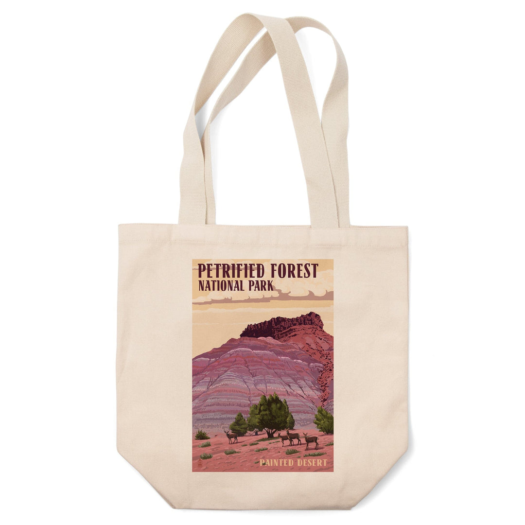 Petrified Forest National Park, Arizona, Painted Desert, Lantern Press Artwork, Tote Bag Totes Lantern Press 