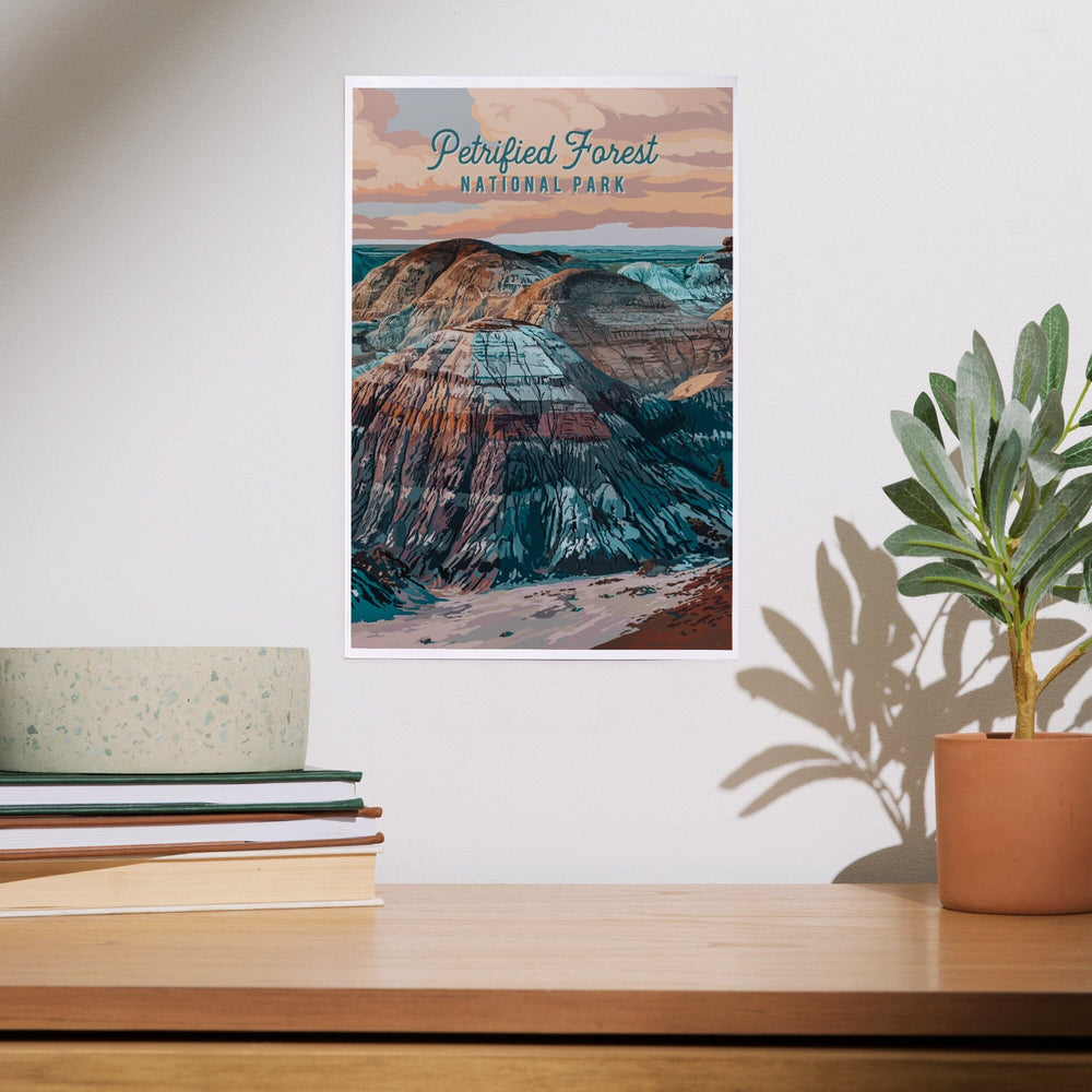 Petrified Forest National Park, Arizona, Painterly National Park Series, Art & Giclee Prints Art Lantern Press 