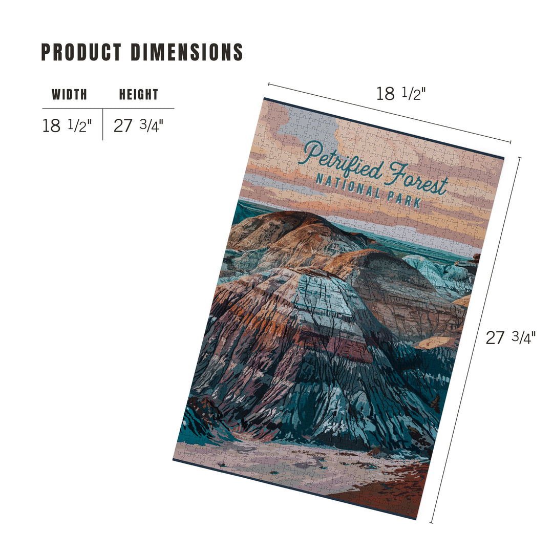 Petrified Forest National Park, Arizona, Painterly National Park Series, Jigsaw Puzzle Puzzle Lantern Press 