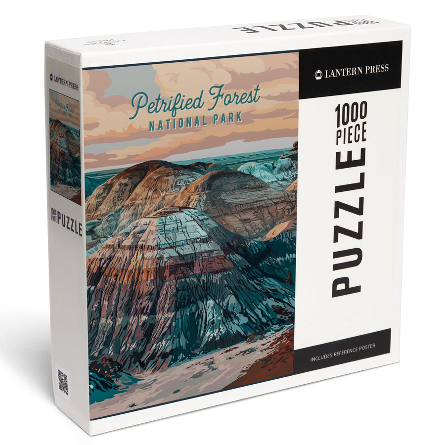 Petrified Forest National Park, Arizona, Painterly National Park Series, Jigsaw Puzzle Puzzle Lantern Press 