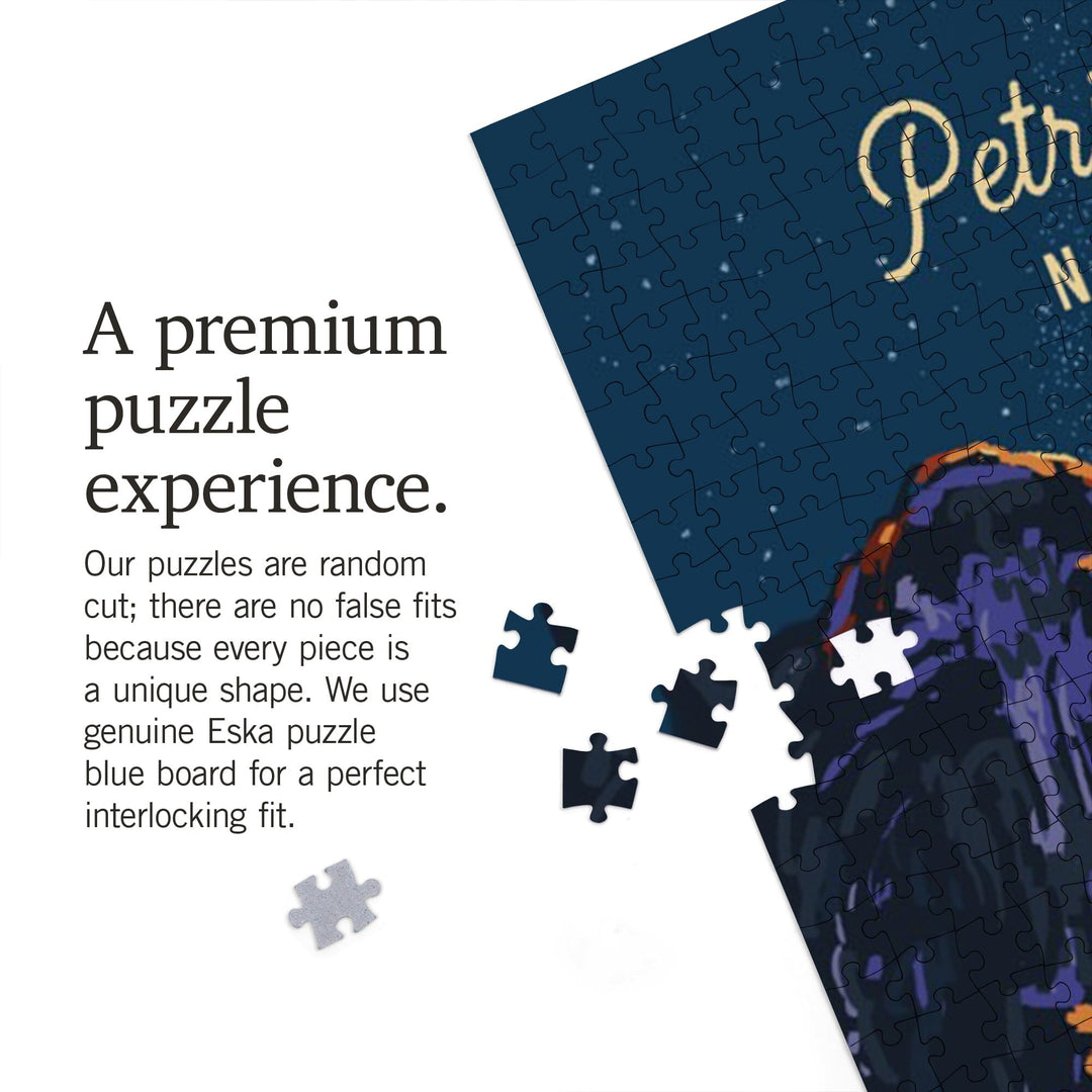 Petrified Forest National Park, Arizona, Painterly, Night Sky, Jigsaw Puzzle Puzzle Lantern Press 