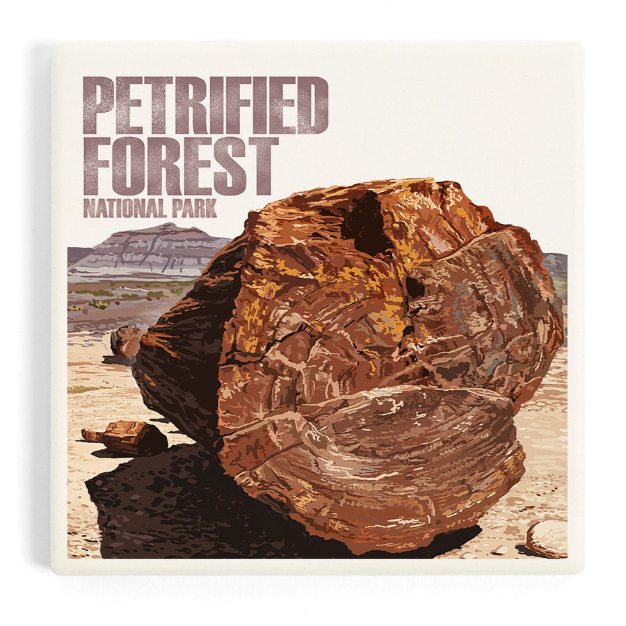 Petrified Forest National Park, Arizona, Petrified Wood Close Up, Coasters Coasters Lantern Press 