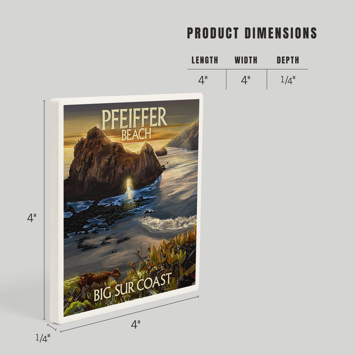 Pfeiffer Beach, California, Coasters Coasters Lantern Press 