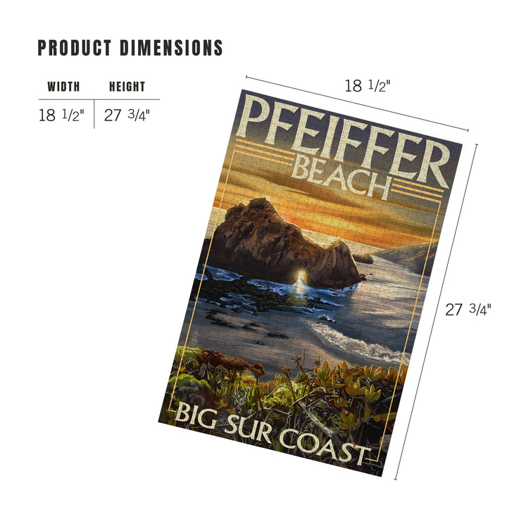 Pfeiffer Beach, California, Jigsaw Puzzle Puzzle Lantern Press 