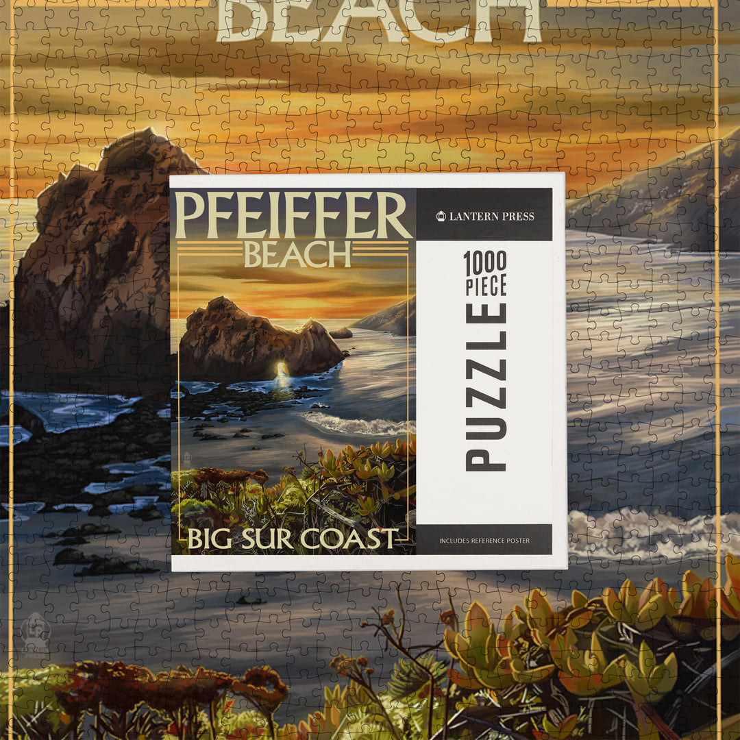 Pfeiffer Beach, California, Jigsaw Puzzle Puzzle Lantern Press 